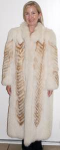 101297 SAGA WHITE FOX COAT RETAILED BY CERESNIE 