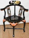 101274 CHINESE STYLE BLACK LACQUER CORNER CHAIR
