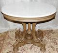 091317 AMERICAN VICTORIAN WALNUT  MARBLE TABLE