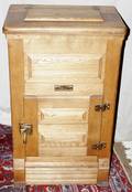 091311 AMERICAN ANTIQUE OAK COLD STORAGE CABINET
