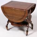 MAHOGANY DROP LEAF TEACART