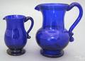 South Jersey blown cobalt glass pitcher 19th c