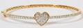 130CT DIAMOND  14KT YELLOW GOLD BANGLE BRACELET