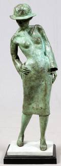 MARGARET VALPEY BRONZE SCULPTURE OF A WOMAN