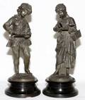 SPELTER FIGURES EARLY 20TH C PAIR