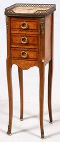FRENCH WALNUT THREEDRAWER COMMODE C 1875