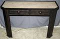 010211 METAL  MARBLE CONSOLE H 29 W 44 D 17