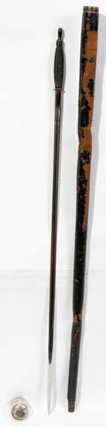 101324 TOYE  CO LTD LEATHER CLAD WALKING STICK