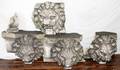 100295 CEMENT LIONS MASK ARCHITECTURAL PIECES H20