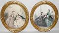 091374 GODEY FASHION LITHOGRAPHS C1875 PAIR