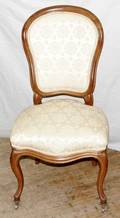 091335 VICTORIAN WALNUT PARLOR CHAIR C1880