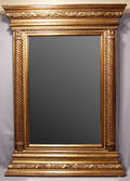082240 ITALIAN STYLE GILT CARVED WOOD BEVELED MIRROR