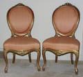 082238 LOUIS XV STYLE GOLD LEAF  WOOD SIDE CHAIRS
