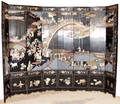 082206 CHINESE COROMANDEL LACQUER EIGHT PANEL SCREEN