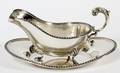 BIRKS STERLING SAUCE BOAT W STAND