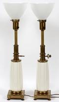 STIFFEL  LENOX PORCELAIN TABLE LAMPS PAIR