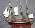USS CONSTELLATION SHIP CARVED BOAT MODEL