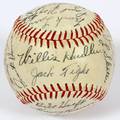 1957 DETROIT TIGERS SIGNED BASEBALL 29 SIGNATURES