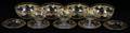 ST LOUIS GOLDENCRUSTED CRYSTAL SHERBETS  BOWLS