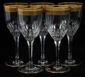 ST LOUIS SLT27 CRYSTAL GOBLETS FIVE