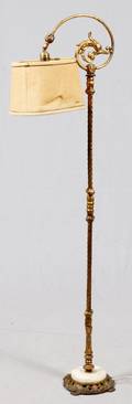 GILT METAL  ONYX FLOOR LAMP C 1920