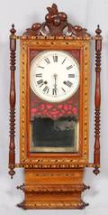 CONTINENTAL MARQUETRY WALL CLOCK 19TH C