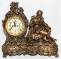ANSONIA CLOCK CO SPELTER FIGURAL CLOCK