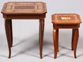ITALIAN INLAID MUSIC BOX TABLES TWO
