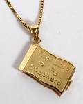14KT YELLOW GOLD 23 PSALM PENDANT AND CHAIN PENDANT
