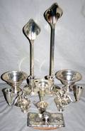 101369 AMERICAN STERLING VASES CANDELABRA AND