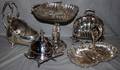 101365 VICTORIAN SILVERPLATE TABLE WARE FIVE PIECES