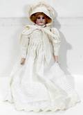 091384 SIMON  HALBIG GERMAN BISQUE  LEATHER DOLL
