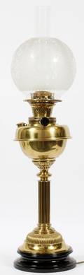 BRASS CONVERTED OIL LAMP
