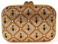 JUDITH LEIBER FRENCH BEE TRELLIS MINAUDIERE