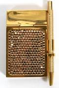 JUDITH LEIBER CRYSTAL BEAD NOTE PAD W PEN