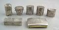 Five Dutch silver boxes 19th c