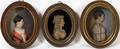 FRENCH OR VIENNESE MINIATURE WAX PORTRAITS