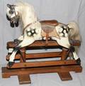 SMALL ENGLISH ROCKING HORSE PAINTED WOOD