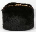 021378 BLACKGLAMA MINK HAND MUFFPURSE