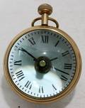 010319 SHIPS BRASS CLOCK WCOMPASS BATTERY OPERATED