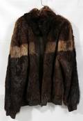 010310 REVERSIBLE MUSKRAT FUR  LEATHER JACKET