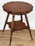 010300 VICTORIAN OAK TABLE H 28 L 23 D 23