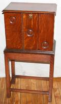 010297 ENGLISH OAK WRITING DESK ON STAND C1900