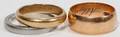 101410 14KT YELLOW GOLD  PLATINUM WEDDING BANDS