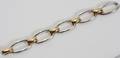 101401 STERLING AND GOLD LINK BRACELET L 7 12