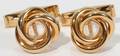 101407 14KT YELLOW GOLD LOVE KNOT CUFF LINKS PAIR