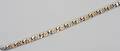 101405 STERLING  18KT YELLOW GOLD LINK BRACELET