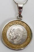 100368 MEXICAN SILVER CHAIN WCOIN 1993 0755 TRZ