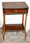 091459 ENGLISH WALNUT  ROSEWOOD VANITY W HINGED TOP