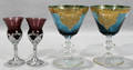 082318 VENETIAN MURANO BLOWN WINE GLASSES